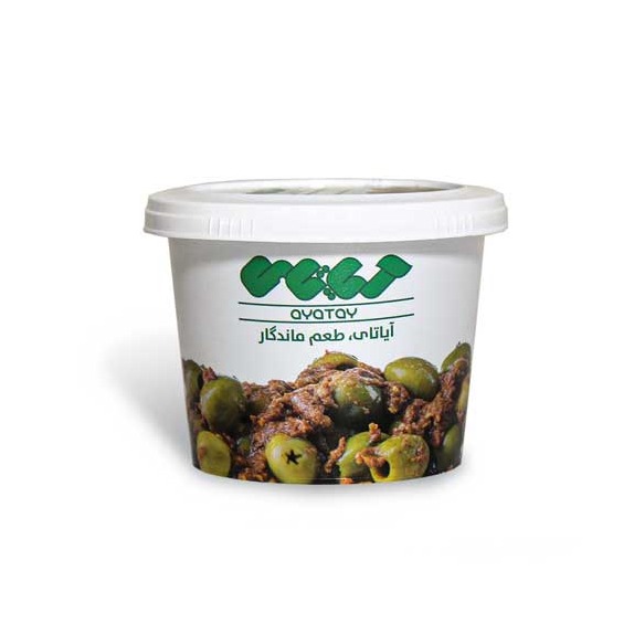 زیتون پرورده بادام زمینی 300 گرمی آیاتای