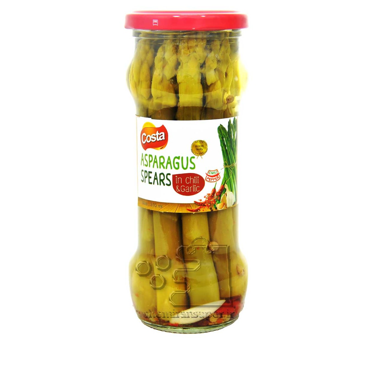 مارچوبه سبز در سرکه،فلفل وسیر کاستا